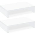 thumbnail image 1 of 2 Pack Support de Moniteur Blanc, Support d'Ordinateur Réglable Double pour Moniteurs/ordinateurs Portables/tv, Étagère de Bureau Gain de Place, 1 of 13