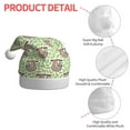 thumbnail image 4 of KLL Christmas Hats for Adults Plush Cute Animal Sloth On A Branch Print Santa Hat Xmas Fluffy Santa Claus Hat for Women Men, 4 of 6