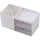 thumbnail image 1 of Desktop Storage Organizer Mini Box for Office Supplies Container Pen Holder for Desk Cute Pencil Cup Pot Makeup Brush Holder (White), 1 of 4