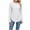 White, variant on HVOBTTY Womens Long Sleeve Pullover T Shirt, Fall Tops for Women, Women's Fashion Solid Color Crew Neck Hollow Out Pullover Top Navy, XXL