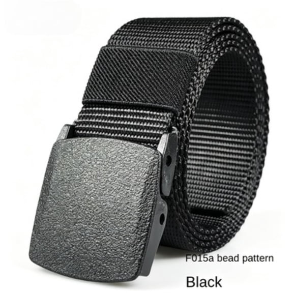 Men’s All-Plastic Buckle Nylon Ratchet Belt, 1.38 Inch Wide, Metal-Free Airport Security Friendly, Fits 39-41 Inch Waist, 6 Colors Casual Outdoor Adjustable Belt