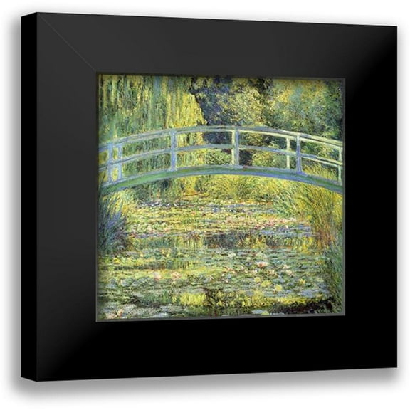 Monet, Claude 12x12 Black Modern Framed Museum Art Print Titled - Japanese Bridge