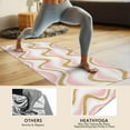 thumbnail image 4 of Pink Gold Wave Marble Pattern Hot Yoga Mat Towel Non Slip for Hot Yoga - Quick-Drying Yoga Mat Cover with 4 Corner Pockets with Travel Bag - Hot Yoga Towel Non Slip 74"x26", 4 of 6