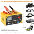 thumbnail image 2 of Cargador De Batería De AutomÓVIL Inteligente Pantalla VoltaJe De Potencia Modos Manuales Auticos Para Varios Vehículos Amarillo Compacto Ligero Ligero, 2 of 6