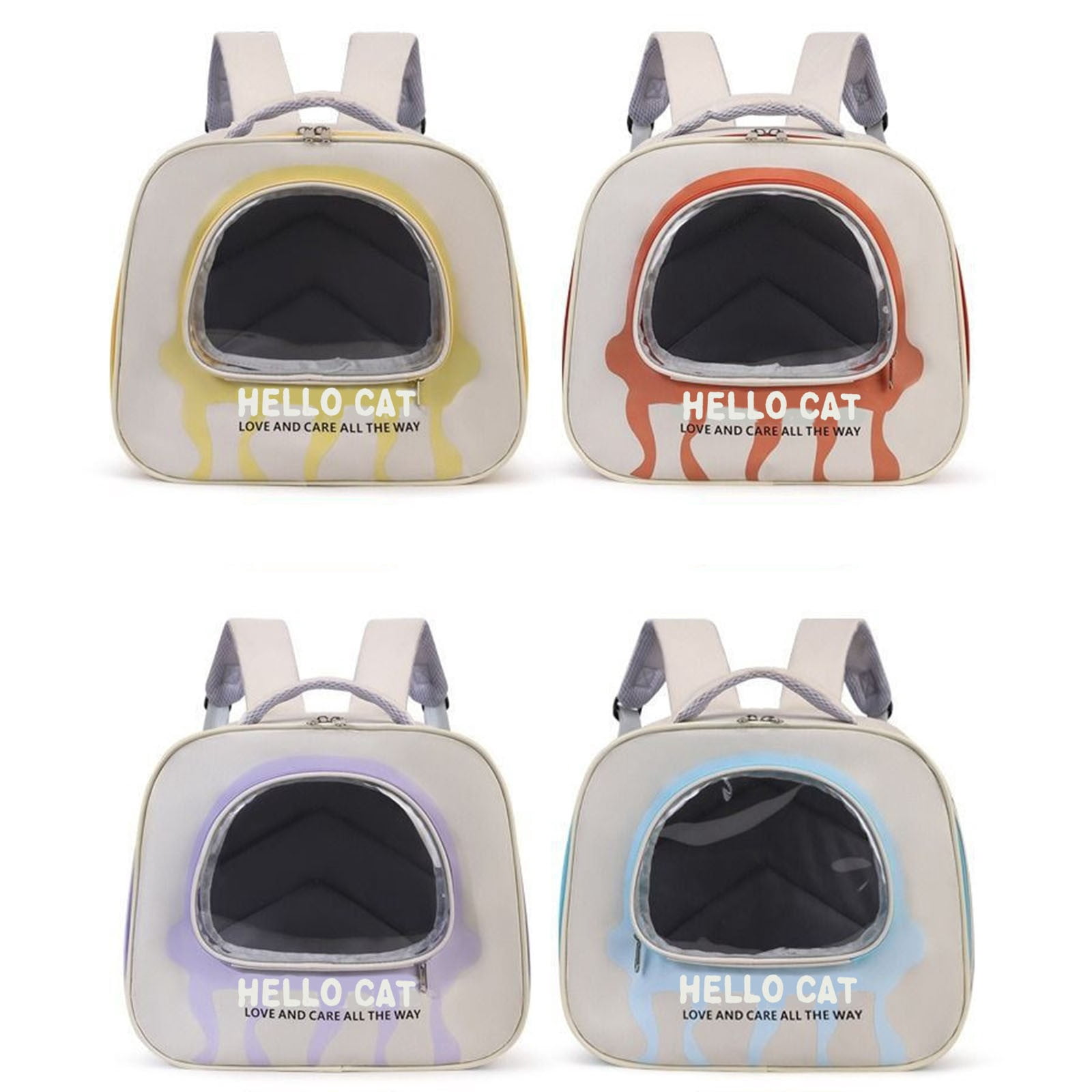 Pet Carrier Backpack, Breathable Portable Travel Bag, Waterproof Outdoor Dog Rucksack, Lightweight Ventilated Daypack for Hiking Camping Everyday