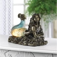 thumbnail image 3 of 12.25" Bronze and Blue Traditional Mermaid Table Lamp, 3 of 3