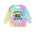 thumbnail image 2 of Vividxx Sweatshirts For Girls Tie Dye Long Sleeve Sweatshirt Letter Print Casual Crewneck Pullovers Tops For Everyday Wear Fashion Clothes 5-6 Years, 2 of 4