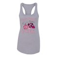 thumbnail image 2 of Wild Bobby In October We Wear Pink Pumpkin Cheetah Print Breast Cancer Awareness Women Racerback Tank Top, Heather Grey, Small, 2 of 6