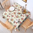 thumbnail image 2 of Pioneer Flower Floral Print Pattern Square Tablecloth, Waterproof Wipeable Spillproof Washable Table Cover for Home Kitchen Party and Daily Decor 60"x60", 2 of 6