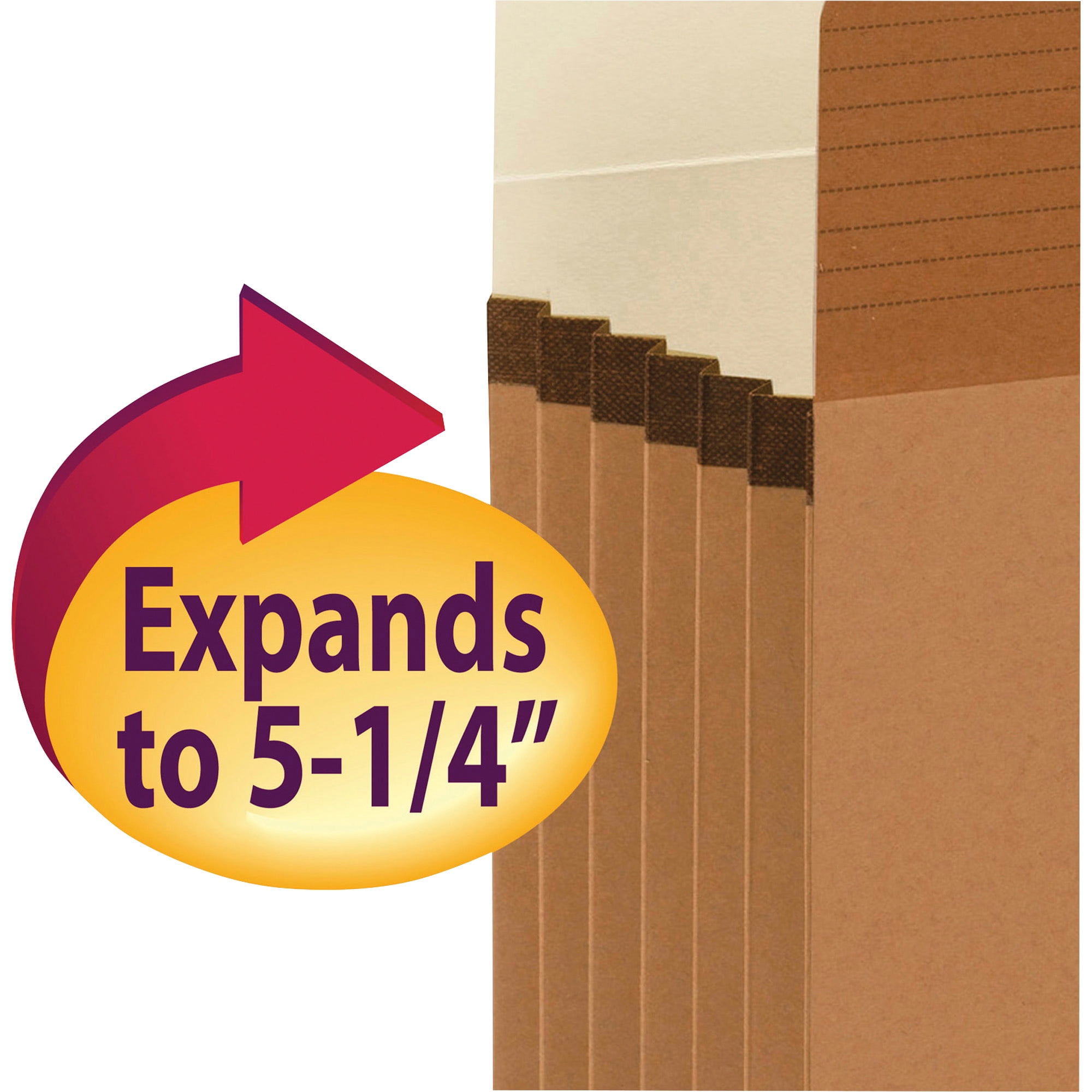Smead Easy Grip File Pocket - Legal Size, 1-3/4 Inch Expansion, Redrope Color, 25 Per Box