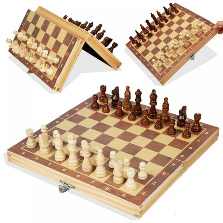 Creatov Chess Set - Chess Board Set for Adults Kids Chess Set Board Game  Set Wood Chess Set with Chess pieces Travel Chess Set