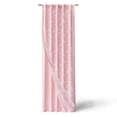 thumbnail image 2 of Mainstays Kids Pink Ribbons Sheer Overlay Blackout Rod Pocket with Back Tabs Single Curtain Panel, 38" W x 84" L, 2 of 9