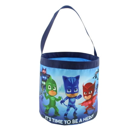 PJ Masks Boys Girls Collapsible Nylon Halloween Bucket Toy Tote Bag B19PJ42179