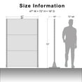 thumbnail image 5 of MAYEERTY 72*47" Outdoor Black Arched Metal Privacy Panel Screen for Patio, Parallel Line Pattern, 5 of 5