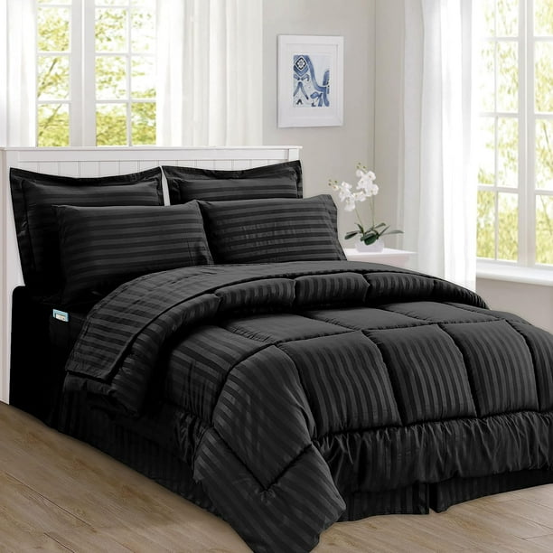 Cozy & Soft 8Piece Bedding Set Includes Comforter, Smart Sheet Set