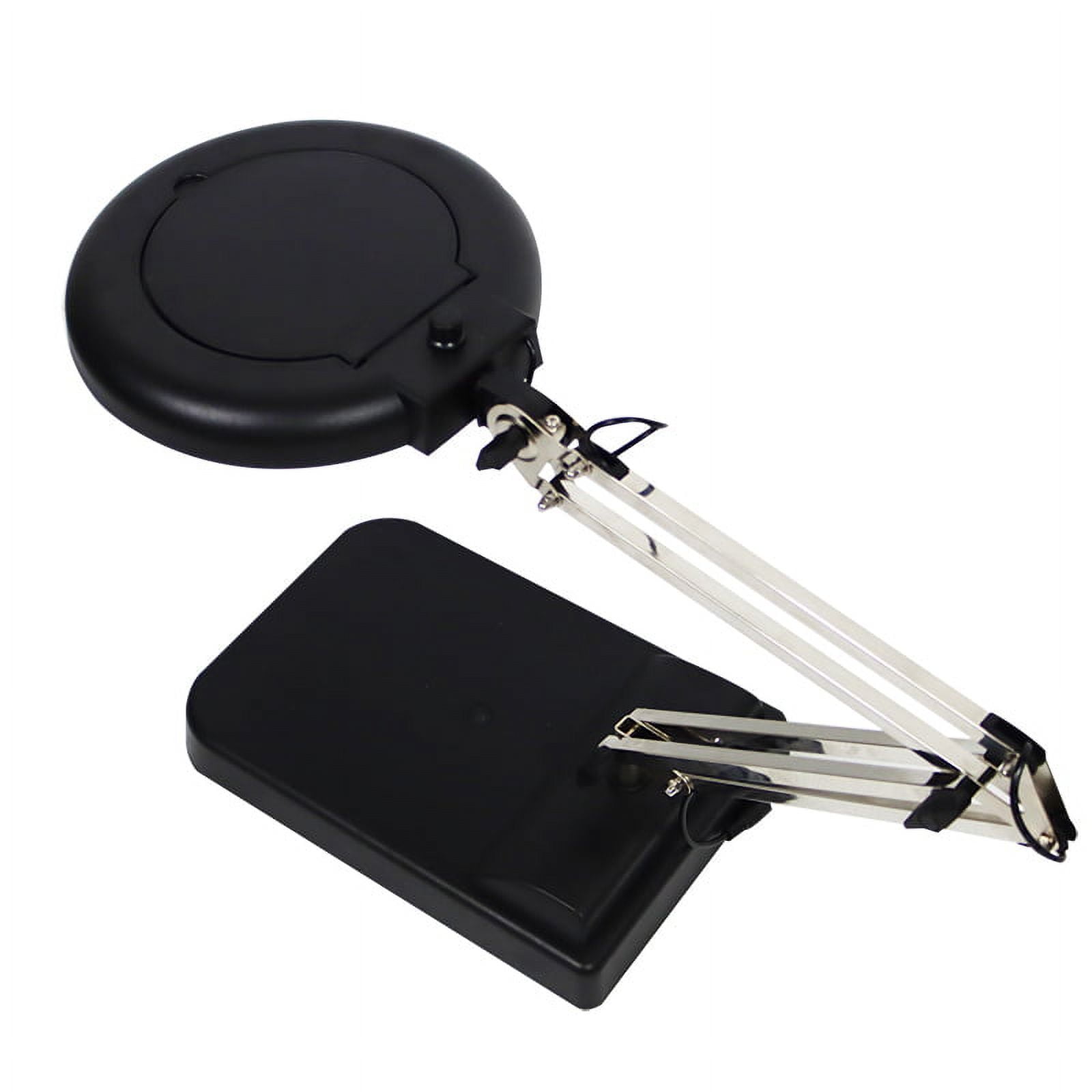 TECHTONGDA 30x Black Benchtop Magnifier Lamp Table Magnifier Lamp with Adjustable LED light Read Repair Tools
