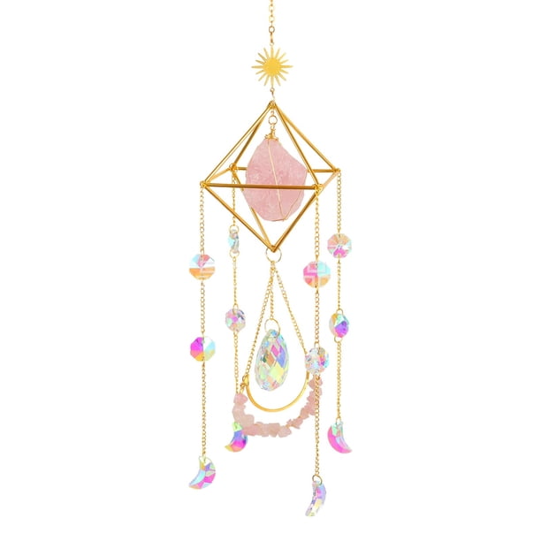 Amethyst Powder Crystal Frame Lantern, Ball Gardening Handicraft, Living Room Hanging Decoration, Natural Stone, High-Quality Craftsmanship, Energy-Enhancing Aesthetic, for Bedroom, Metal
