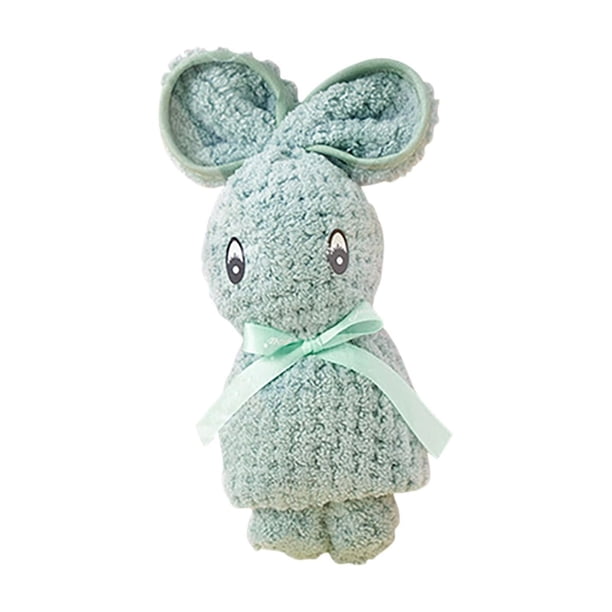 Toallas de baño de coral polar, pequeñas toallas cuadradas, pañuelos, lindos conejos en forma de recuerdo, regalo.