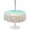 Brown Teal, variant on Outdoor Tablecloth with Umbrella Hole for Patio/Picnic/Party/Camping, Teal Beige Ombre Coastal Waterproof Table Cloth Round Cover Washable, Nautical Beach Starfish Coral Summer (Dia 60")