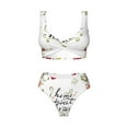 thumbnail image 4 of Daiia Home Sweet Home Floral Women's Bikini Set Two Piece Swimsuit High Waisted Bikini Adjustable Straps Bikini Perfect for Beach, Pool, and Summer Vacation-Small, 4 of 9