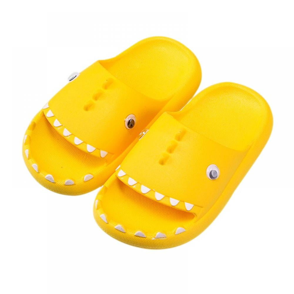 Kids Garden Cute Cartoon Beach Sandals Lightweight Open Toe Slides Sandals Little Baby Shark Shoes 