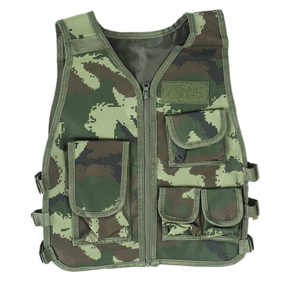 Chaleco Shoot con bolsillos con cremallera Chaleco de camuflaje ajustable para niños Ciclismo al aire libre Senderismo Montañismo L YUNYI BRAND Deportes