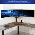 thumbnail image 5 of VIVO Black Triple Monitor Mount, 2 Pneumatic Arms + 1 Fixed, 3 Screens up to 32", 5 of 7