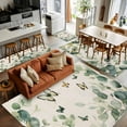 thumbnail image 5 of 3x5 Area Rugs, Eucalyptus Leaves Non-Skid Rubber Backing Large Rectangle Rugs - Living Room Bedroom Home Office, Spring Summer Botanical Sage Green Rustic Indoor Floor Mat Carpets Washable Rug, 5 of 9