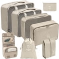 thumbnail image 1 of Juego organizador de viaje de 8 piezas: ¡cubos de embalaje para un viaje eficiente! Bolsa ordenada para zapatos, 1 of 8