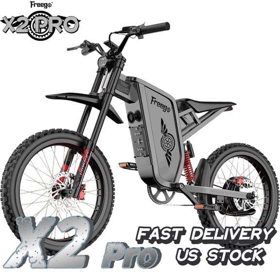 FREEGO X2 Pro Electric Dirt Bike 6000W(Peak) Motor 60V/30Ah Battery,50MPH/80Mile UL2849