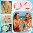 thumbnail image 5 of 280 cuentas acrílicas de tubo de la serie azul, 18 colores, curvas, para pulseras, con 80 cuentas espaciadoras redondas planas y 10 m de hilo elástico., 5 of 5