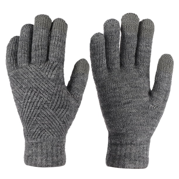 Guantes de invierno para hombres y mujeres, guantes cálidos para mensajes de texto con pantalla táctil y forro de punto suave térmico