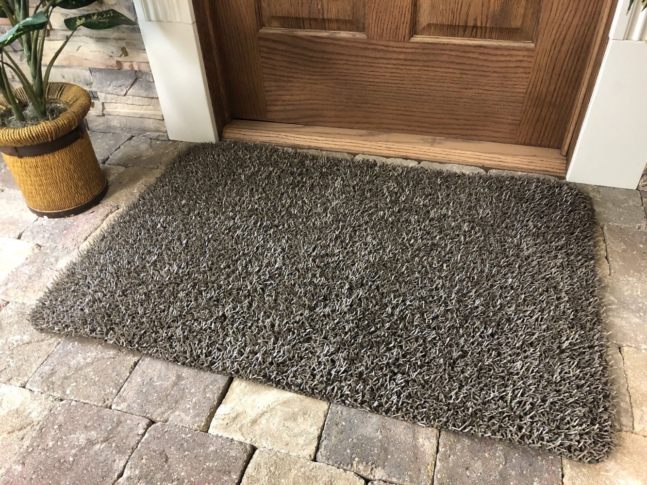 Clean Machine High Traffic AstroTurf Scraper Doormat 23.5 x 35.5 inch Desert Taupe Outdoor Use