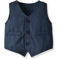 thumbnail image 3 of Baby Boy Formal Outfit Tuxedo Plaid Gentleman Suit Onesie Jumpsuit, 3 of 4