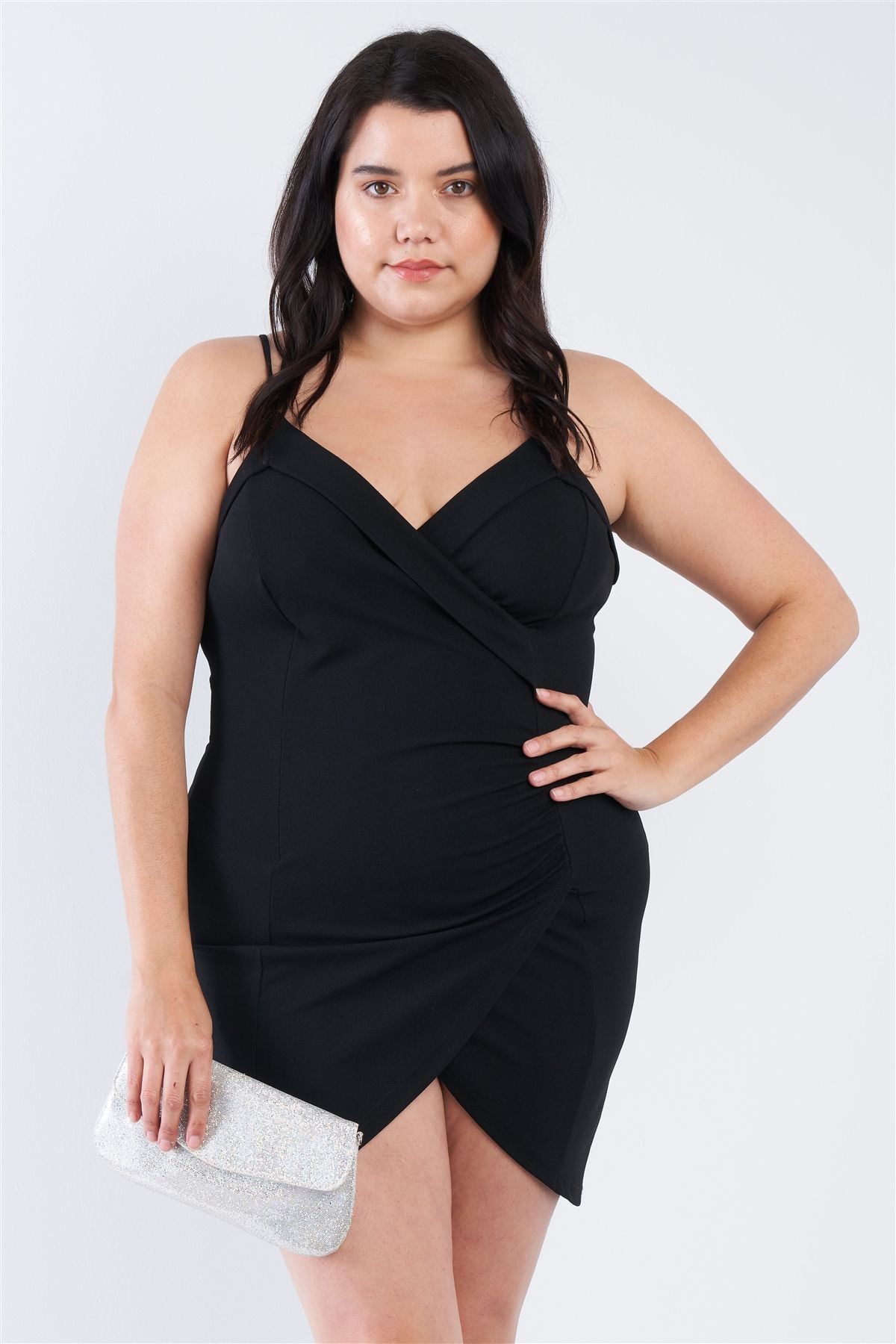 plus size bodycon wrap dress