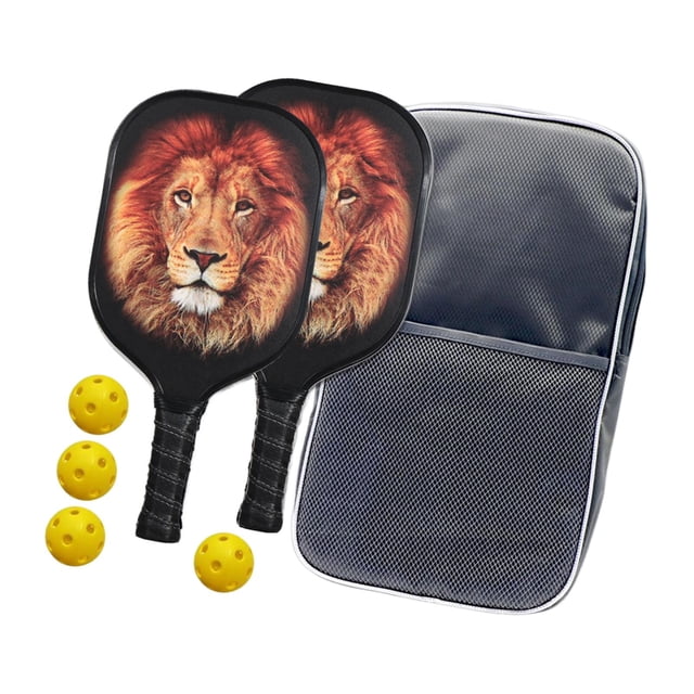 Premium Pickleball Paddles Set and Storage Bag Pickleball Rackets Ball Set with Lion