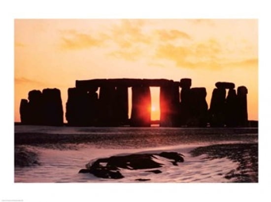Posterazzi Stonehenge Winter Solstice Canvas Art (36 x 24) by Supplier Generic