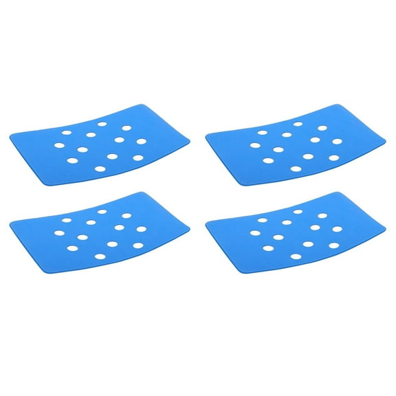 4 Non-Slip Blue Bath Chair Mat For Seniors & Pregnant Women - Safe & Cozy!