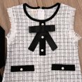 thumbnail image 3 of ZAXARRA Girls 2Pcs Outfit Turtleneck Long Sleeve Top + Plaid Bowknot Dress Set, 3 of 5