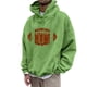 thumbnail image 2 of Sudadera con capucha para hombre, estilo casual, con cuello redondo, estampado, manga larga, blusa de poliéster, 2 of 6