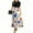 10# Blue, variant on UoCefik Sexy Spring Dresses For Women 2025 Summer Floral Print Elegant Dresses with Belt Short Sleeve Sundress Casual Flowy Long Dress Multicolor XXL