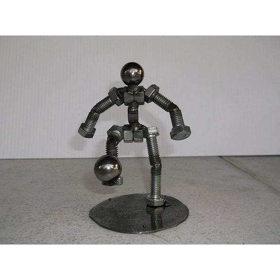 Soccer Player Metal Bolt Figurine