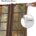 thumbnail image 6 of Autumn Blackout Curtains, Autumn Forest Landscape Forest Tree Curtains Rod Pocket Window Drapes Home Decorative Kitchen Bedroom Living Room 42x84in,2 Panel Set, 6 of 6