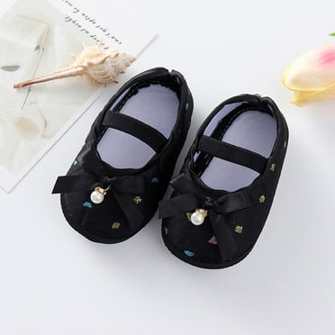 LEEy-World Kids Shoes Toddler Shoes Soft Sole Toddler Shoes Bow Glitter Sequins Non Slip Breathable Princess Shoes