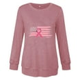 thumbnail image 4 of EchfiProm Womens Tops Breast Cancer Hot Pink Pullover Long Sleeve Crew Neck Winter T-Shirt for Womens Relaxed Fit, 4 of 4