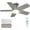 Nickel, variant on Ceiling Fans with Lights, 42 Inch Low Profile Ceiling Fan with Light and Remote Control, Flush Mount, Reversible, 3CCT, Dimmable, Quiet, Black Small Ceiling Fan for Bedroom Indoor/Outdoor Use