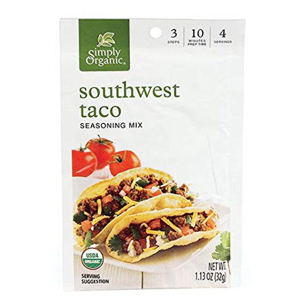 Simply Organic Southwest Taco Seasoning Mix -- 1.27 oz Each