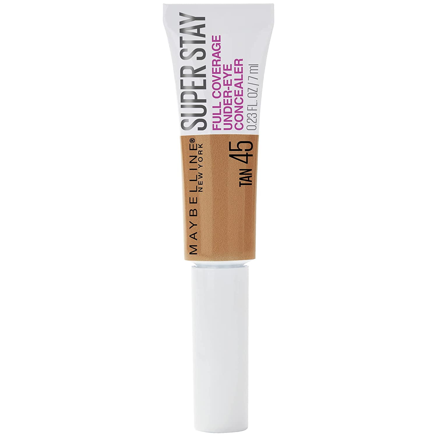 2 Pack Maybelline Super Stay Super Stay Full Coverage, Brightening, Long Lasting, Under-eye Concealer Liquid Makeup Forup to 24H Wear, With Paddle Applicator, Tan, 0.23 fl. oz