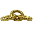thumbnail image 2 of Bergamo Art 8 inch Decorative Handmade Aluminum Modern Chain Sculpture in Gold, 2 of 5