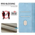 thumbnail image 6 of Leather For Apple iPhone 17e / iPhone 16e 6.1-inch Case , RFID Blocking,Flip Color blocking Wallet Leather Case With Card Holder Magnetic Closure Shockproof Kickstand Protective Phone Cases Cover, 6 of 9